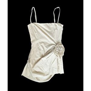 Lovers + Friends Rain Mini Dress Beige Natural